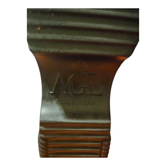 AGL Chunky Platform Black Leather Lace-up Boots Women’s - Size 40/10 - Picture 9 of 10